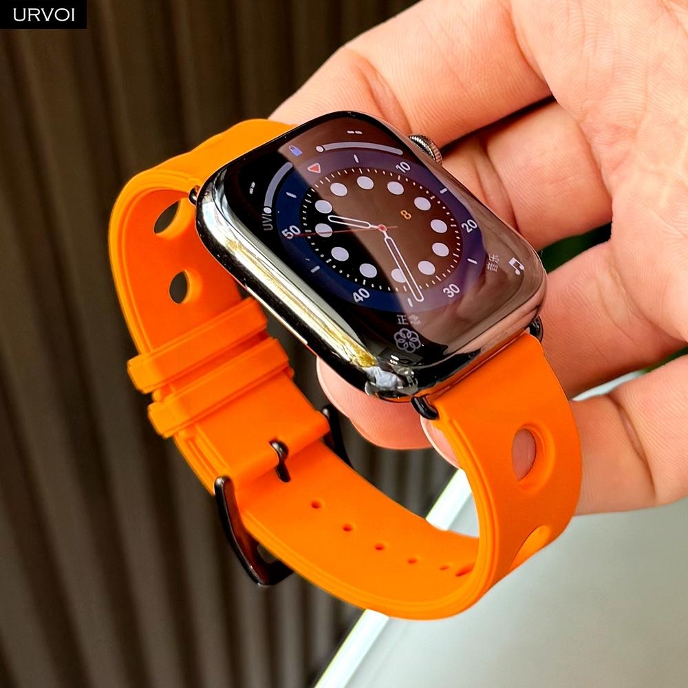 URVOI Scub’H Diving Band for Apple Watch Ultra 3 2 1 Series 11 10 9 8 SE 3 Seamless adapters with high-performance Silicone rubber strap