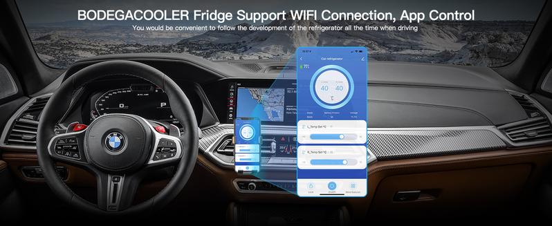 BODEGA 35L Dual Zone 12V Car Refrigerator Freezer Chest RV Camping Travel Outdoor