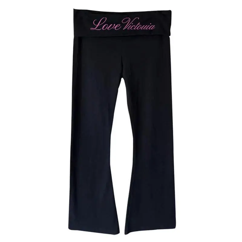 Hip Hop Women's Trousers Street Punk Rock Sexy Slim Chic Letter Print vintage Y2K Emo Girls Cute Harajuku Tight Bottoms Trousers