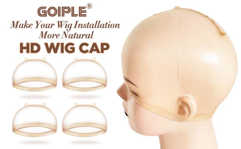 4PCS HD Wig Cap for Lace Front Wigs - Stretchy Nylon Stocking Wig Caps for Women, Perfect for Wig Installations