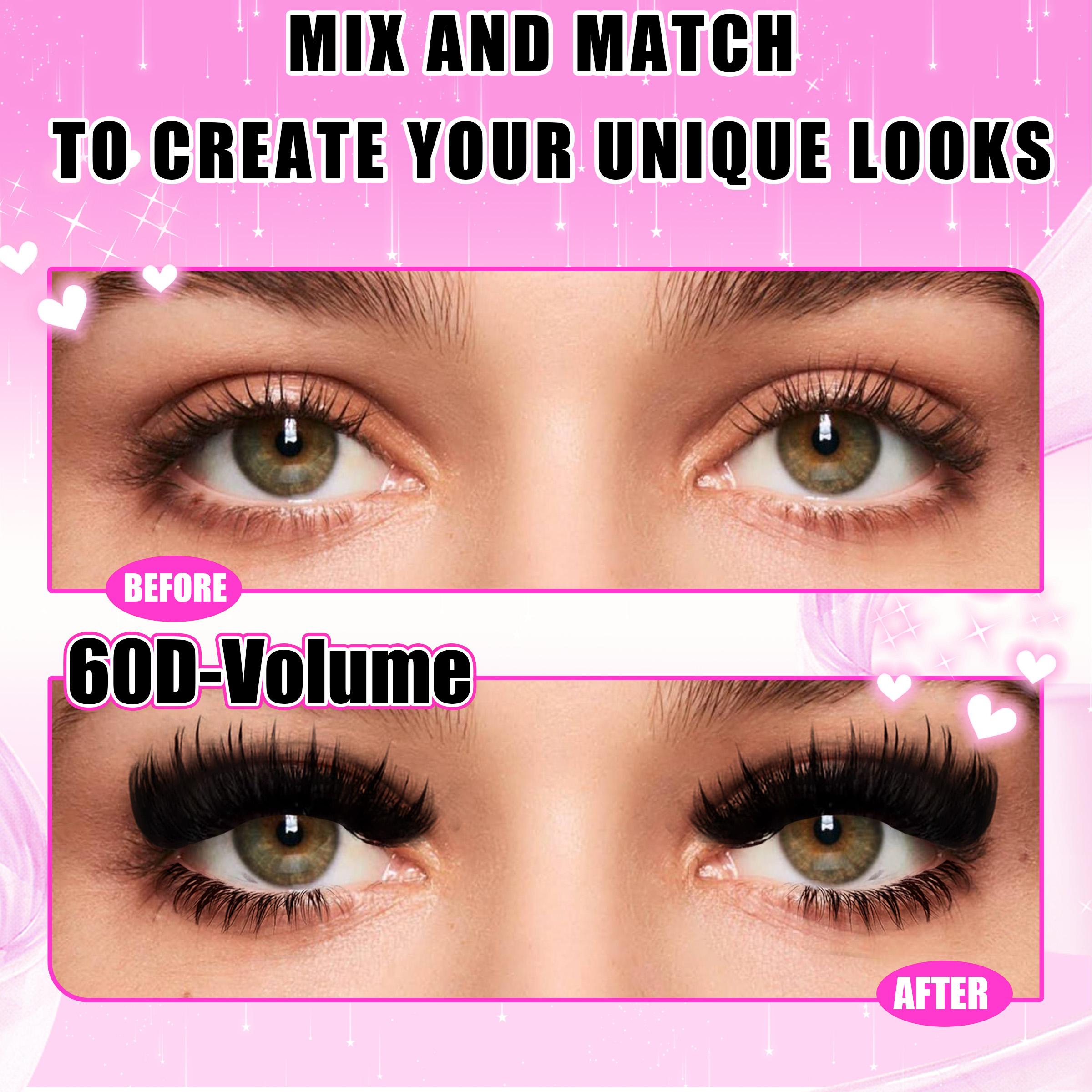 YIDUO 4 Styles DIY Volume Eyelash Cluster Kit, 200D/300D/Bottom/Spike Lashes, 5-20 mm D-Curl Eyelash Extensions Kit 440 Pcs with Lash Bond and Seal, Lash Remover, Lash Tweezers and Eyelash Brush for Easy DIY at Home YIDUO 4 Styles DIY Volume Eyelash Cluster Kit, 200D/300D/Bottom/Spike Lashes, 5-20 mm D-Curl Eyelash Extensions Kit 440 Pcs with Lash Bond and Seal, Lash Remover, Lash Tweezers and Eyelash Brush for Easy DIY at Home