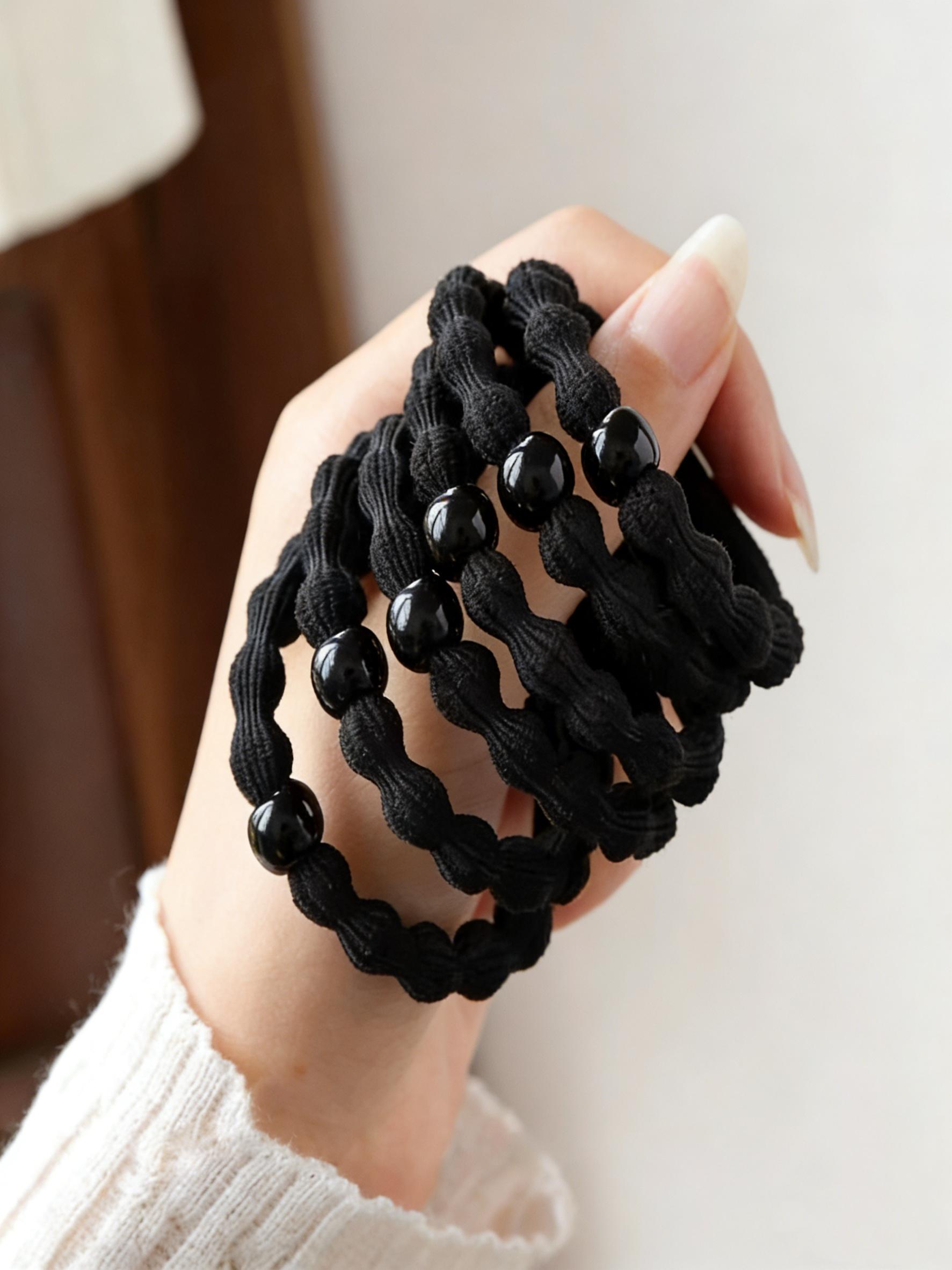 10 Pcs Solid Color Hair Ties for Women, High Elasticity Durable Rubber Bands, Simple New Design, Versatile Headwear Accessories
