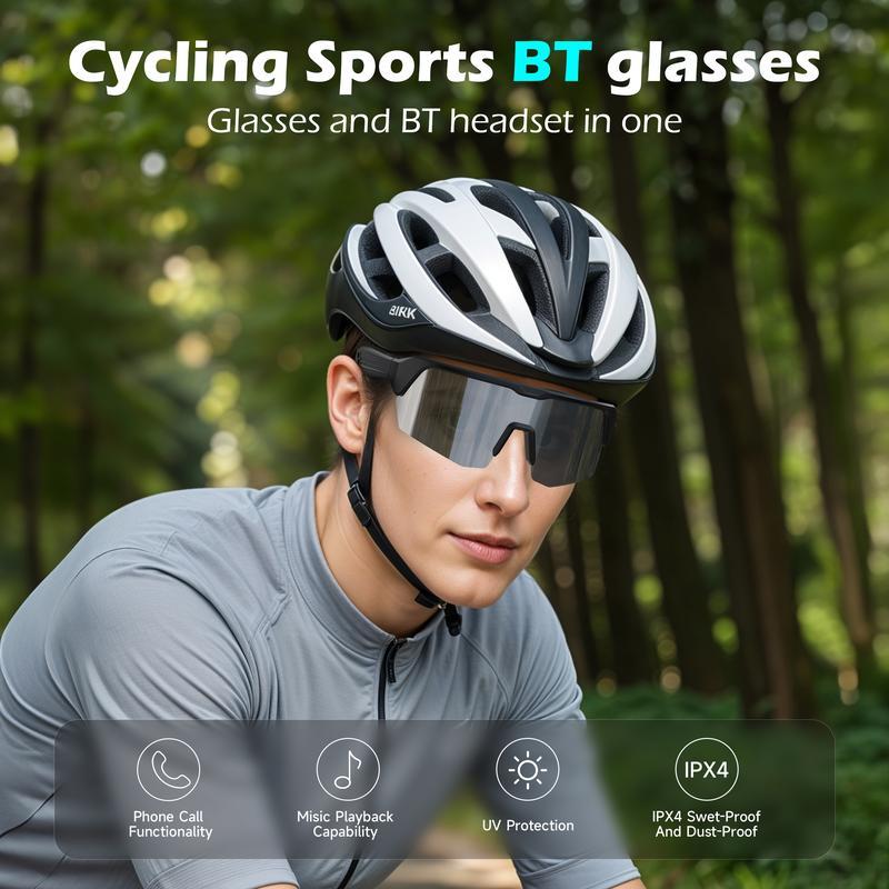 Bluetooth Smart Sunglasses with 130mAh Battery & Fast Type-C Charging-UV Protection,  Polarized Cycling Running Glasses for Men Women ,Riding, Fishing, Climbing, Hands-Free Calling Wearable Electronic Gadgets