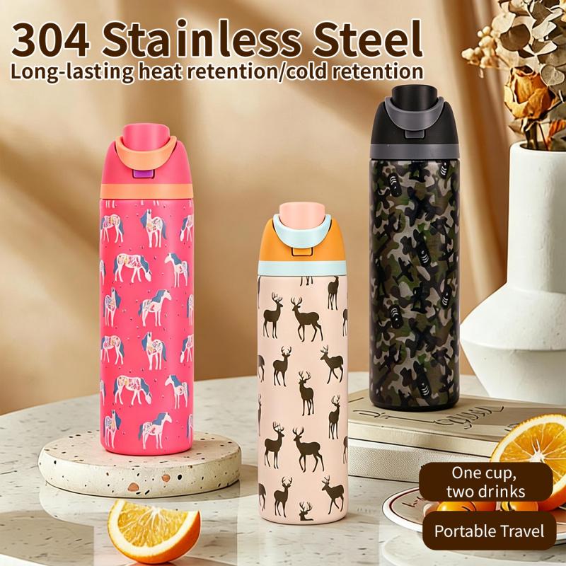 Universal replacement cup lid, leak-proof one-touch design, fits 16oz / 24oz / 32oz / 40oz cups, made of durable PP material, Tumbler Replacement Lid