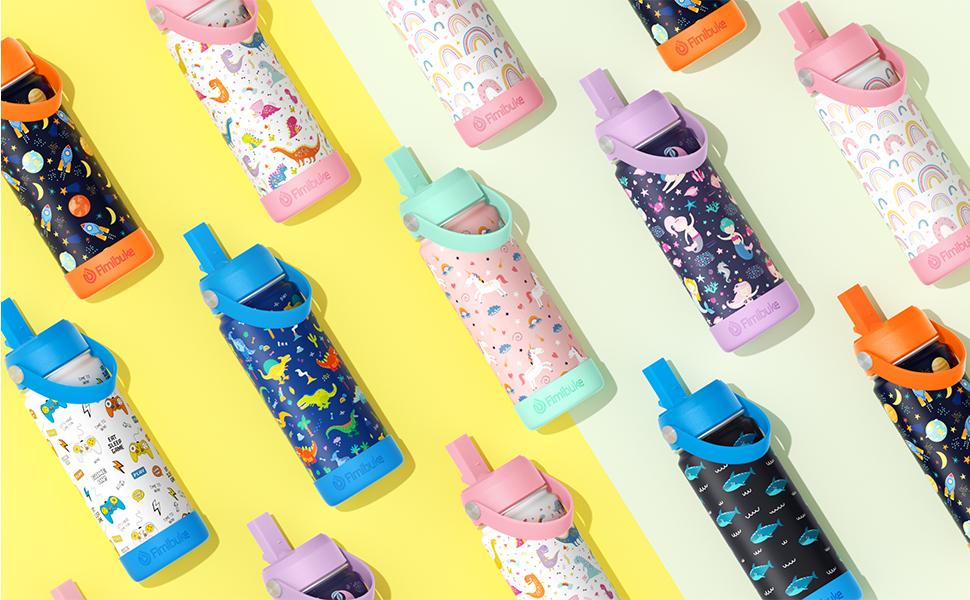 Fimibuke Insulated Water Bottle - 18oz BPA-FREE 18/8 Stainless Steel Cup with Straw Travel Tumbler Double Wall Vacuum Leak Proof Water Bottle for School Boys Girls Mug Easter Fimibuke Insulated Water Bottle - 18oz BPA-FREE 18/8 Stainless Steel Cup with Straw Travel Tumbler Double Wall Vacuum Leak Proof Water Bottle for School Boys Girls Mug Easter