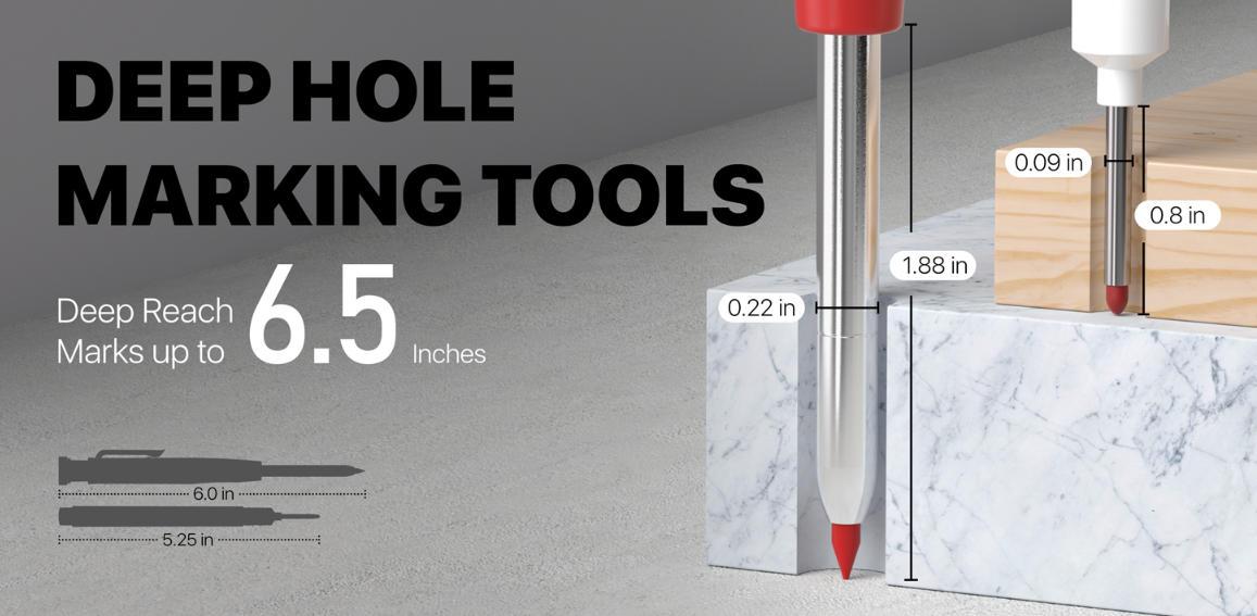 STAGEEK 4 Pack Carpenter Pencil with Sharpener, Mechanical Pencils Set with 52 Refills (Red, Black, Yellow,Green), Deep Hole Marker Construction Heavy Duty Woodworking Pencils - With Case,All-in-One DIY &Tools and Gadgets, Hand Tools