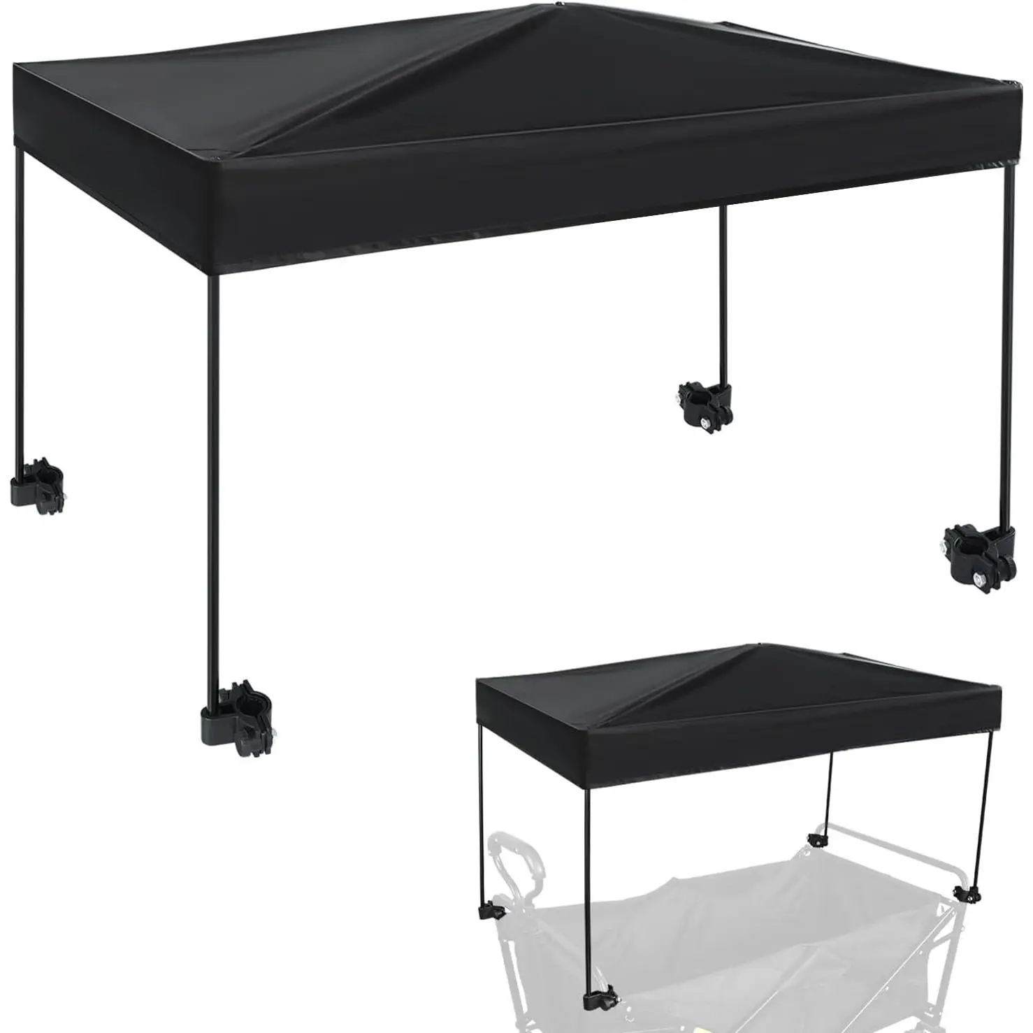 Portable Garden Wagon Canopy Cover - Outdoor Portable Push Awning Stroller Accessories for Camping Shopping, Fits Folded Wagon 19.7 * 32.7 Inches