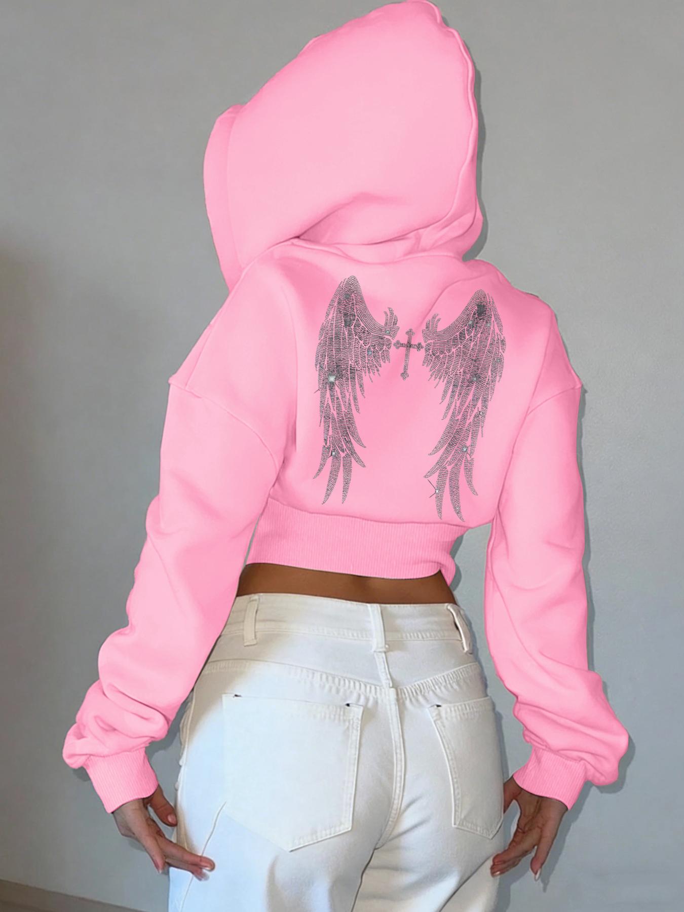 Women's Long Sleeve Hooded Top, Casual Fitted Design, Geometric Pattern, Perfect for Home & Outdoor Activities, Fall/winter Wear Loungewear, Sweatshirts