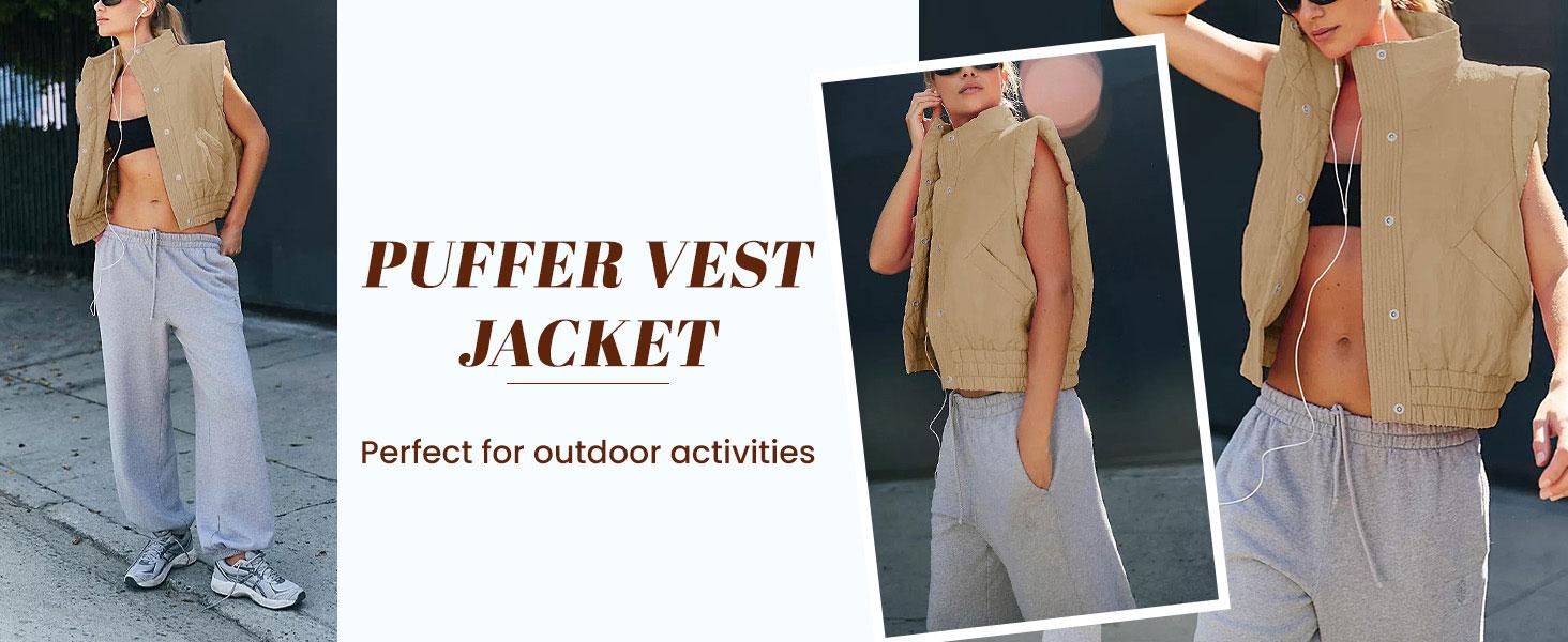 Tanming Womens Cropped Puffer Vest Lightweight Button Down Quilted Vest Sleeveless Padded Gilet Coat with Pockets FallFreshness Tanming Womens Cropped Puffer Vest Lightweight Button Down Quilted Vest Sleeveless Padded Gilet Coat with Pockets FallFreshness