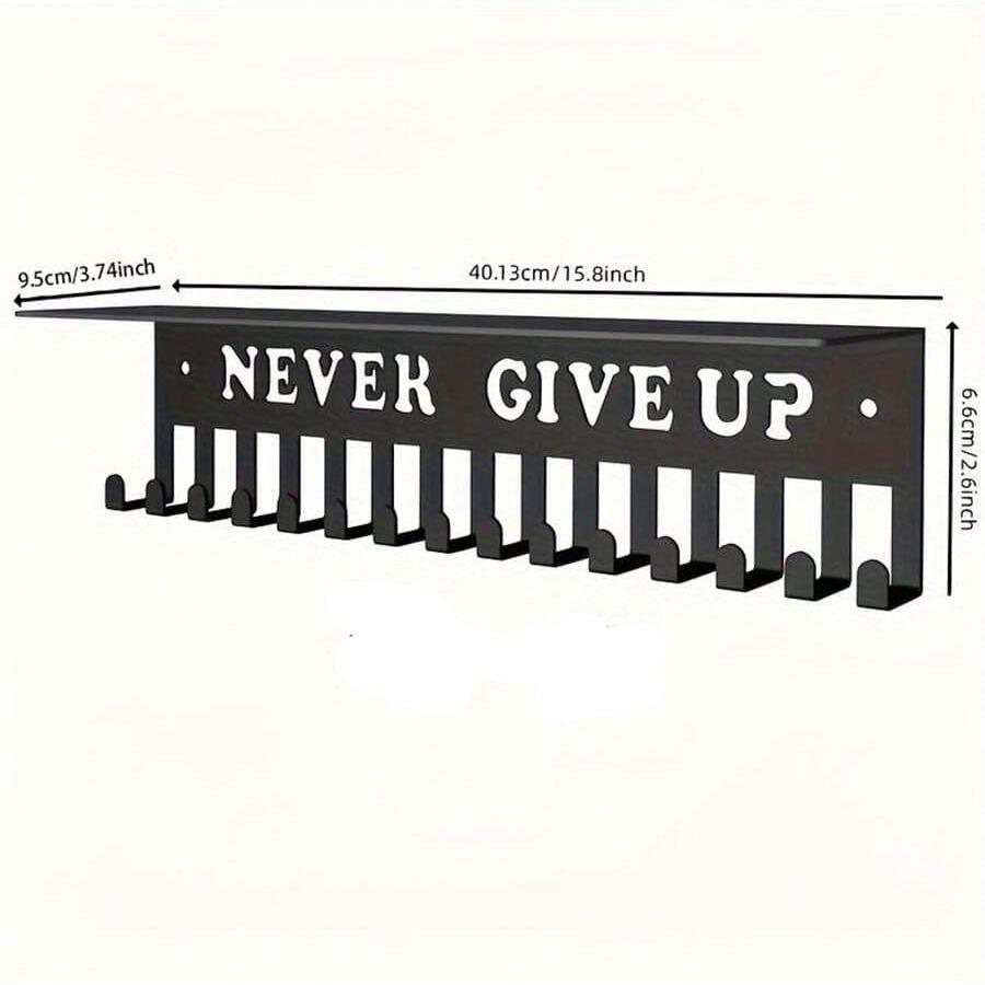 Metal Wall-Mounted Medal Display Rack, Hang Sports Trophies and Sashes, Home Art Decor Style, Independent Storage, Easy Assembly