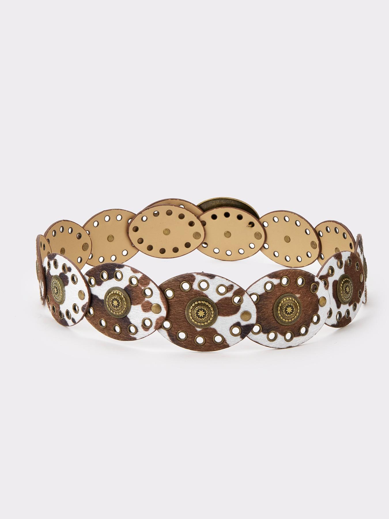 Boho Style Women's Waist Belt, Western Design, Perfect Accessory for Casual & Daily Wear, Fashion Patchwork Belt