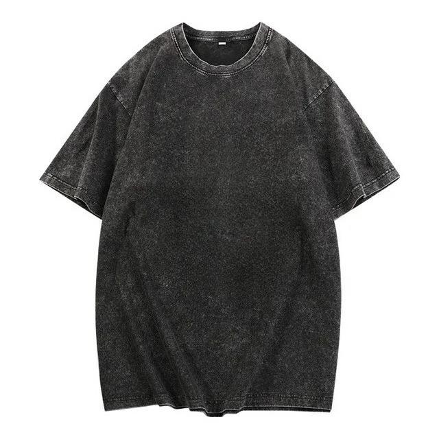 3 Pack Acid Wash Unisex Oversized Cotton T-Shirt Crew Neck Half Short Sleeve Summer Top Casual Loose Fit Solid Streetwear Comfortable Tees Basic Womenswear Shortsleeve Tshirt