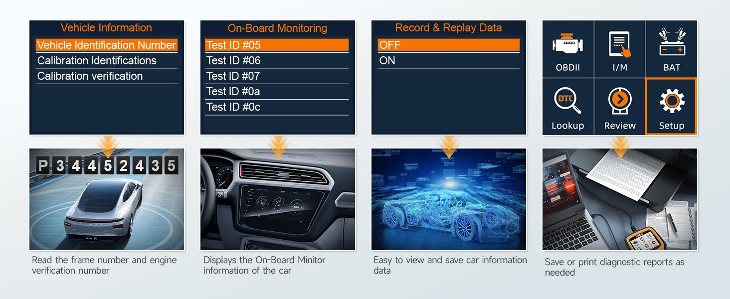 ANCEL AD410 PRO OBD2 Scanner Code Reader 6V 12V Automotive Battery Load Tester