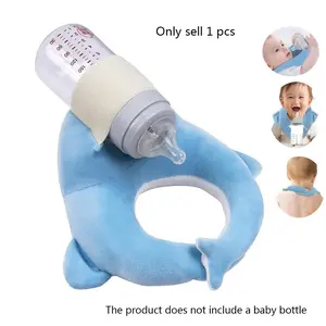 Soft Washable Bottle Support Pillow, Self-Feeding Holder, Relieves Arm Wrist Fatigue, Free Hands for Nursing Moms (bottle Not Included)