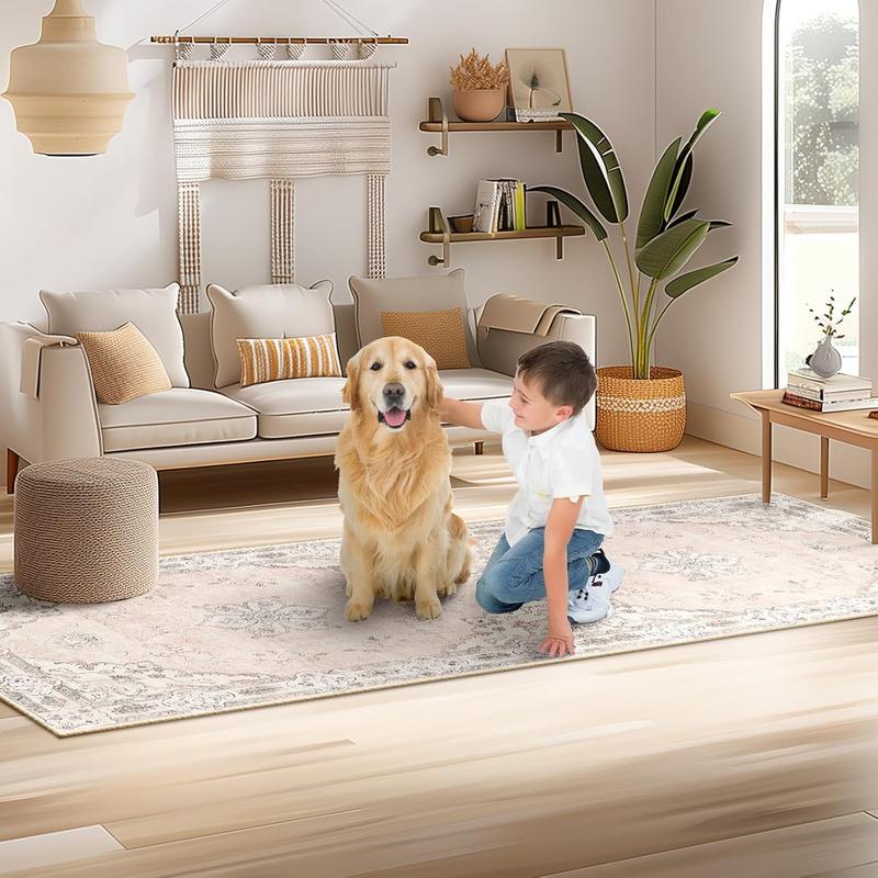 BESTSWEETIE Hallway Runner Rug, Lightweight Mat, Machine Washable Rug Moroccan Rugs Water Repellent Rug for Entryway, Living Room, Bedroom, Corridor Outdoorfun