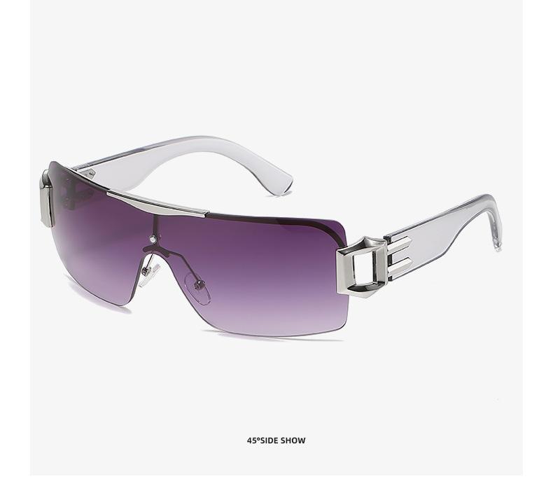 Trendy Y2K Punk Frameless Sport Sunglasses for Women Men UV400 Protection Rimless Shades for Rave Festival Cycling Running Outdoor Daily Wear