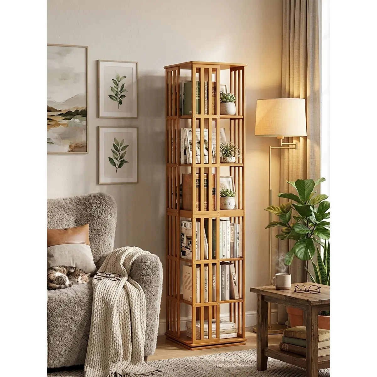 6 Tier / Bamboo (BROWN)
