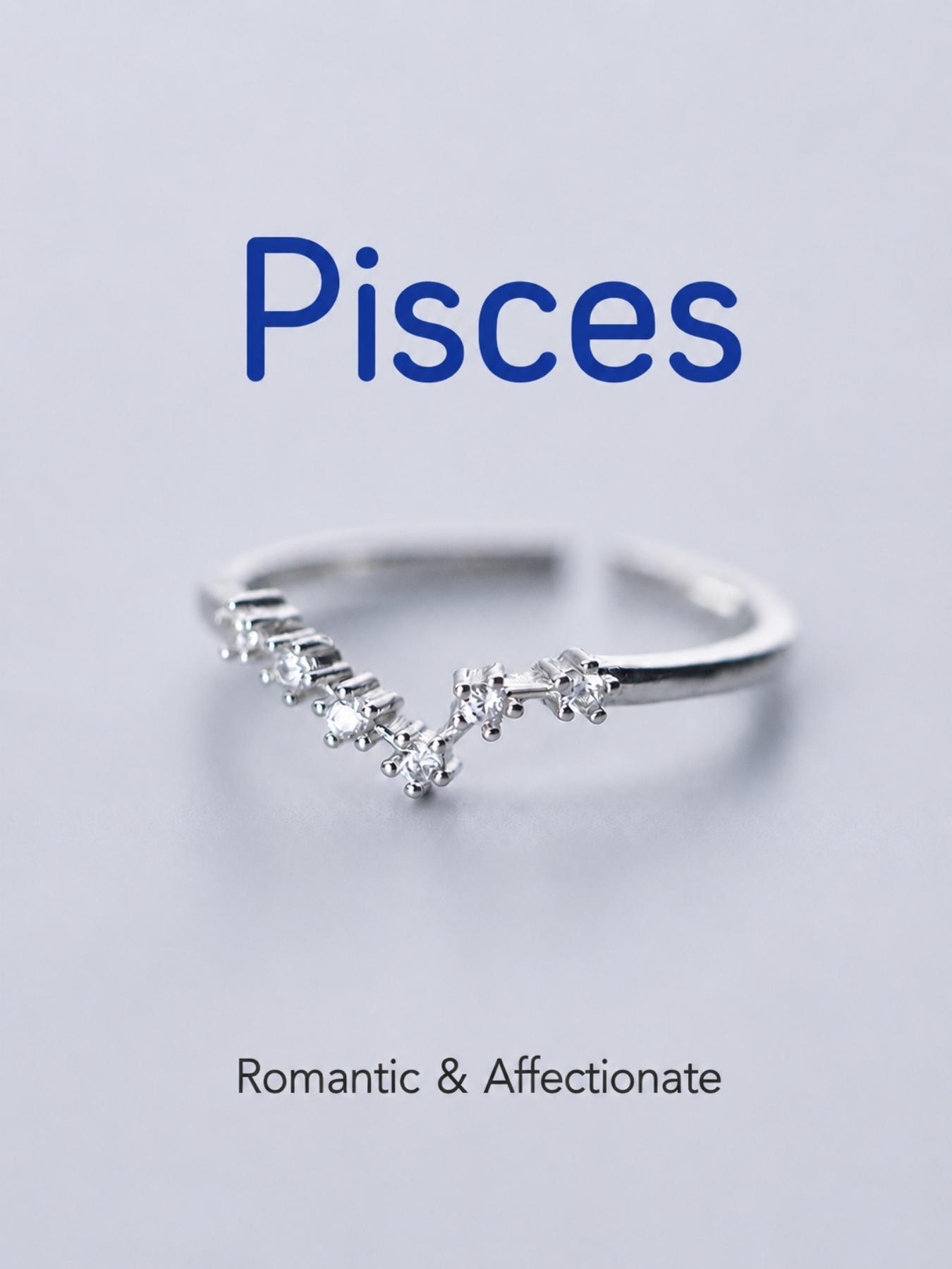 12 Zodiac Constellation Rings Set, Adjustable Open Star Sign Rings, Silver Tone Astrology Jewelry for Women, Fashion Ring