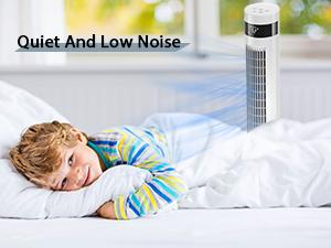 【NOT AC】Antarctic Star 36 Inch Tower Fan - Portable Electric Oscillating Fan with Remote Control, Quiet Operation, 3 Speed Settings & 12H Timer, Bladeless Standing Floor Fan for Bedroom & Office[No Cooling] [No Temperature Adjustment]