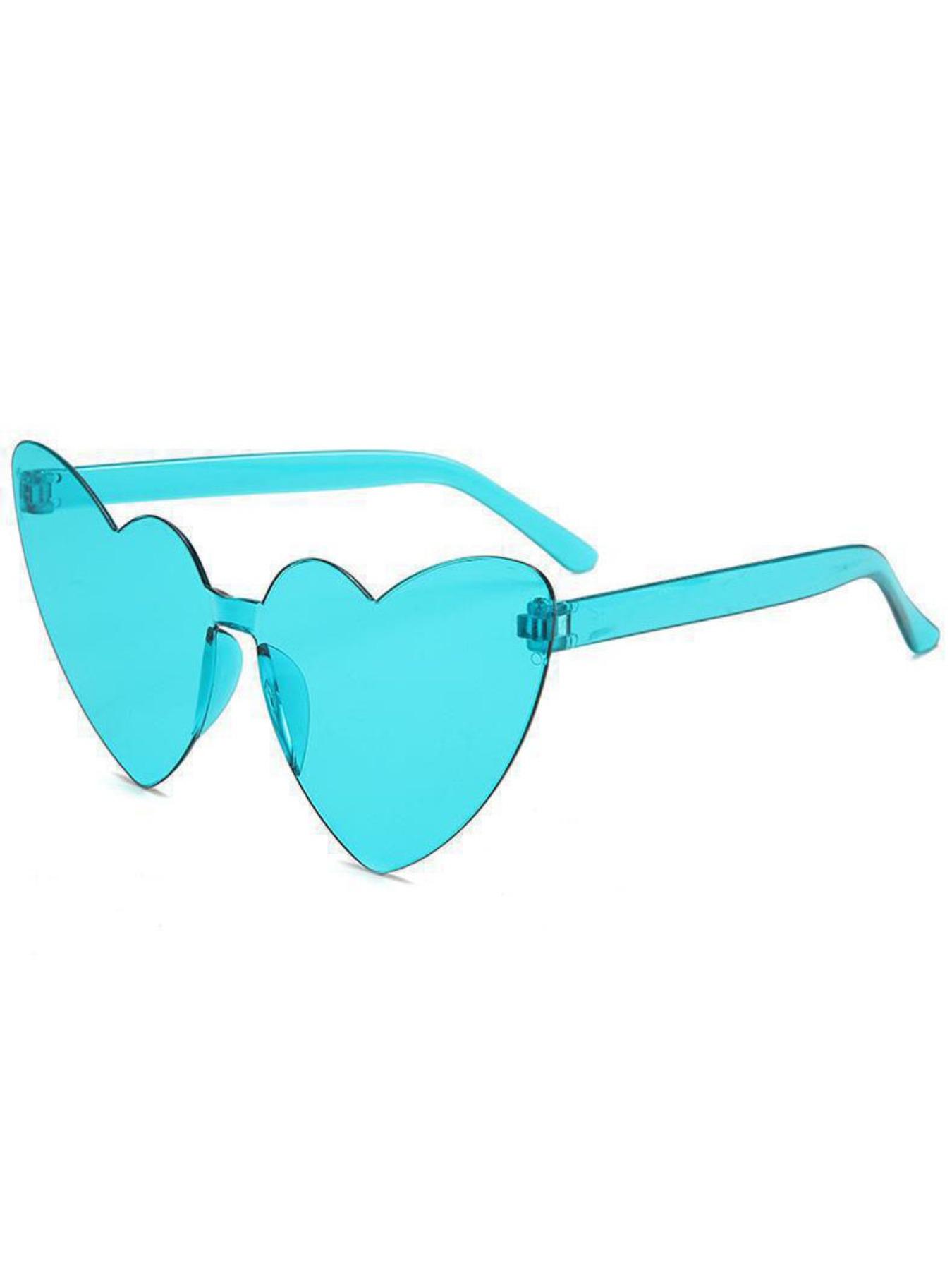 Women's Heart-Shaped Fashion Glasses, Colorful Valentine's Day Sunglasses, Perfect for Beach, Travel, Daily Wear, Elegant Style