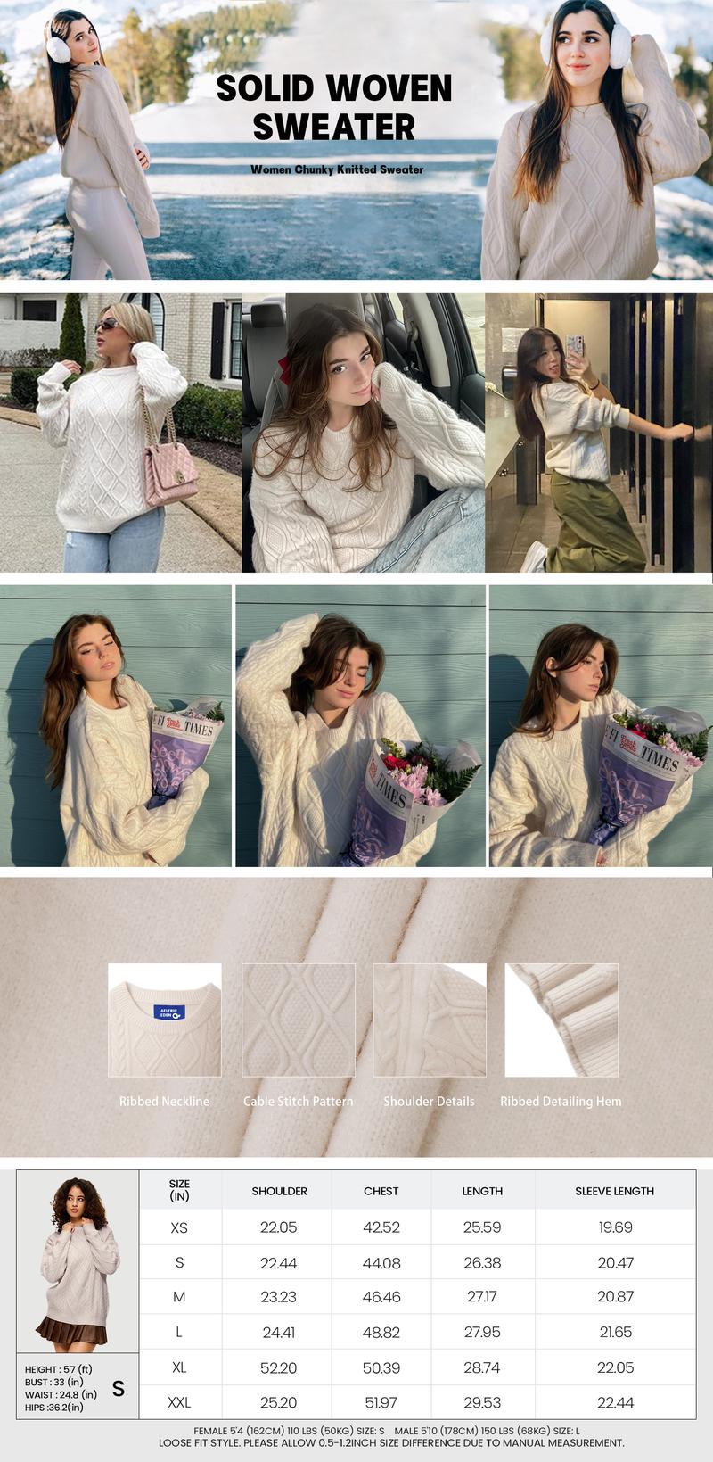 Aelfric Eden Solid Color Crew Neck Sweater