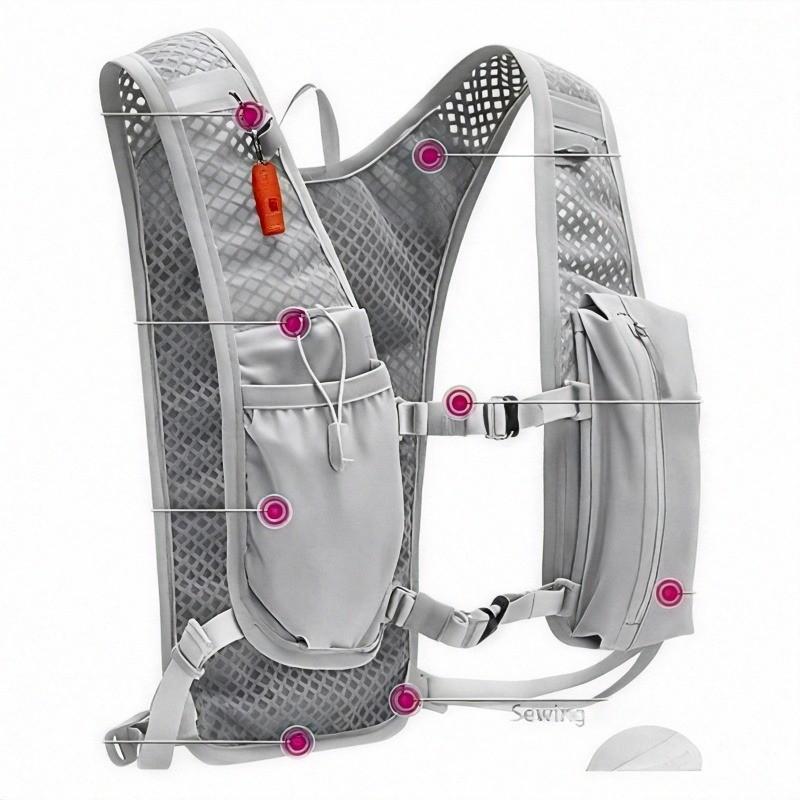 Outdoor Sports Trail Hiking Backpack, Lightweight Quick-Dry Marathon Walking Cycling Running Shoulder Water Bag Pack