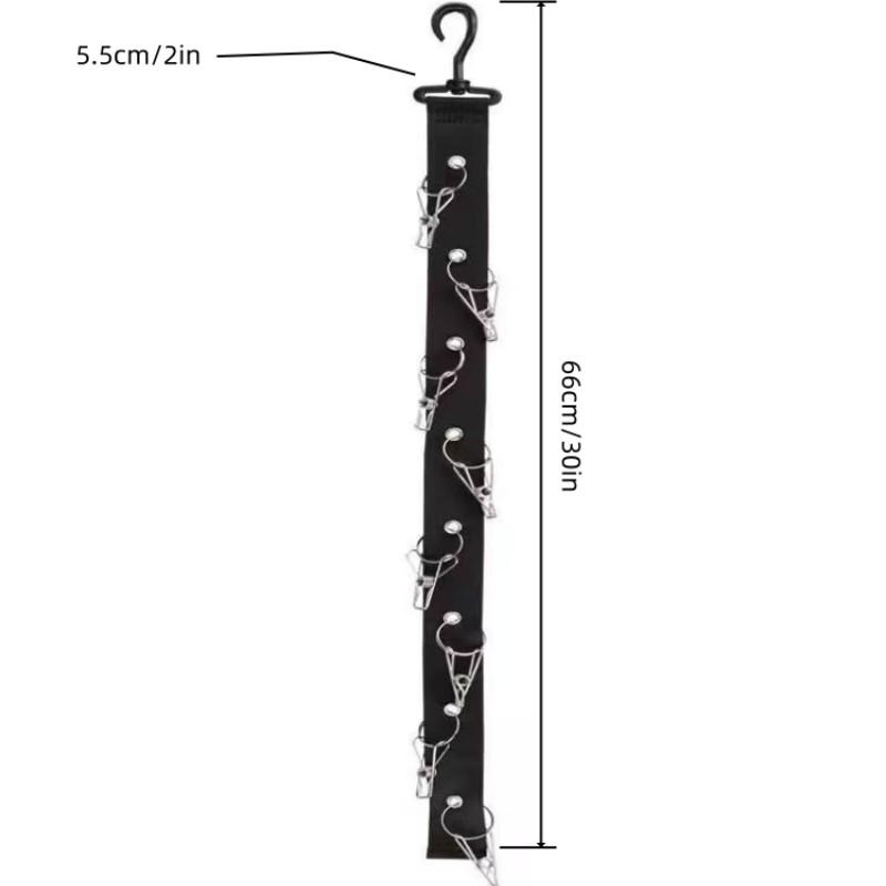 1pc，Wall-Mounted Hat Organizer with 8 Clips, Large Capacity Multi-Functional Storage for Home and Closet, High-Quality Hat Collector Box