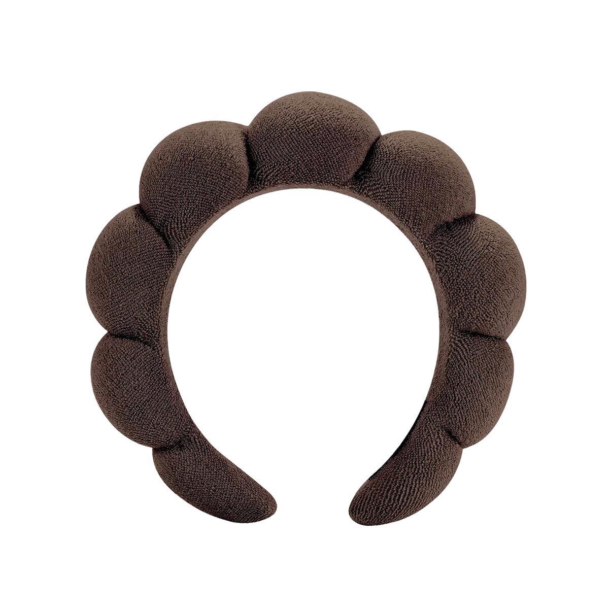 Puffy Cloud Makeup Headband, Soft High‑Crown Synthetic Sponge Fabric, Unisex Anti‑Slip Hair Band, One Size Comfort Accessory for Skincare And Face Washing Routines