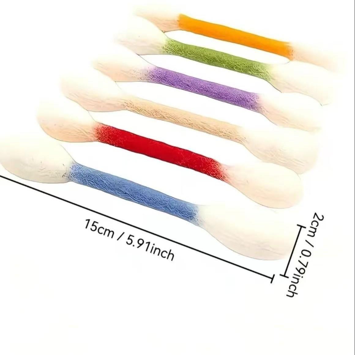 6-Pack Catnip Cotton Swab Shape Cat Toys, Handmade Wool Felting, Safe Non-Toxic, Interactive Chewing Toy for Cats, Dental Health Play