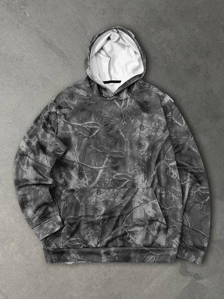 Vintage Branch Camo Hoodie, Autumn & Winter Street Style Graphic Print Clothing, Trendy Casual Wear for Men & Women