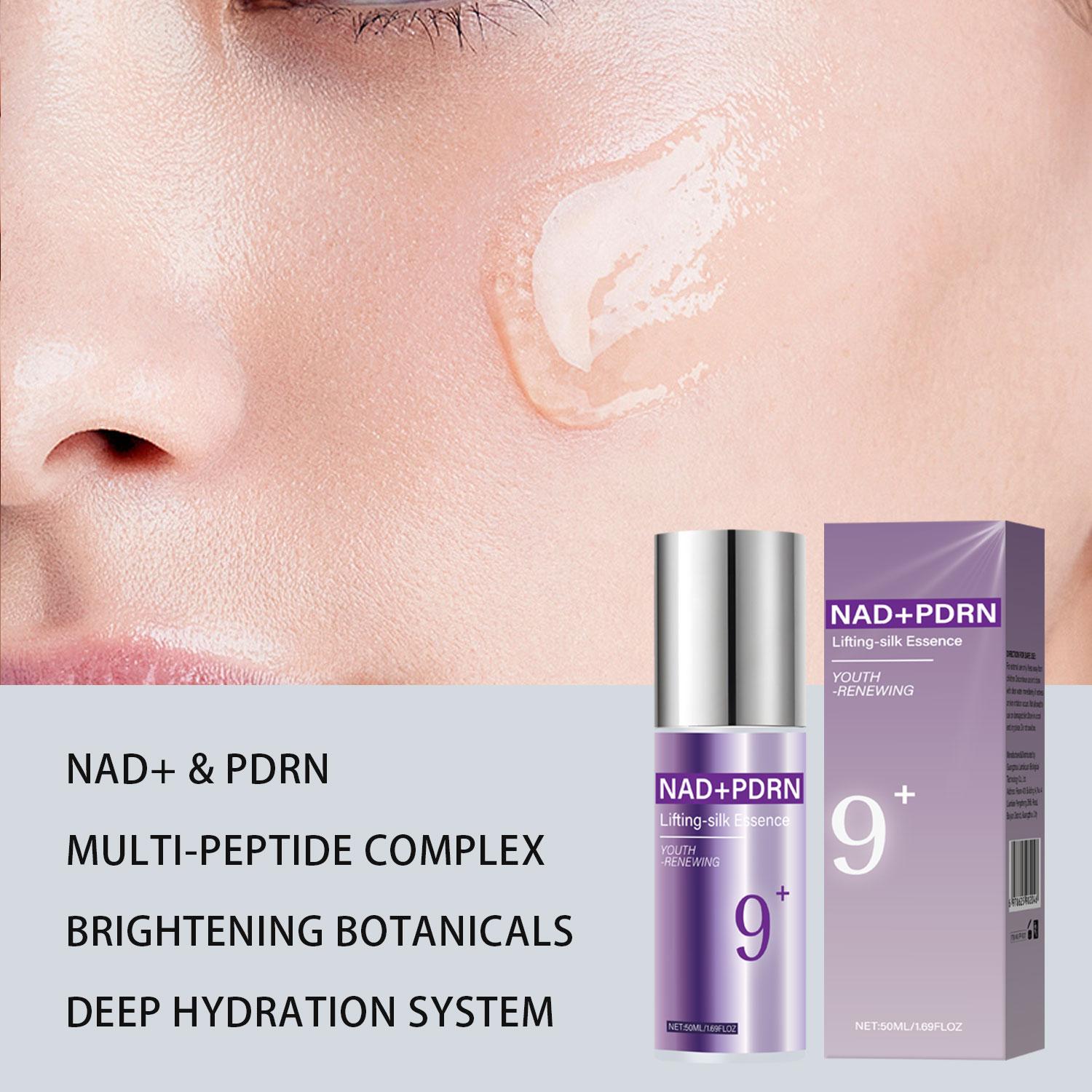 9+ NAD+PDRN Lifting-sil Essence | No.9 Essence | NAD+ BIO Lifting-sil Essence | Firming, Reduce Wrinkles, Fine Lines | Peptides, NAD+ | Serum for Sagging, Aging, Dull Skin | 1.69 fl. oz.