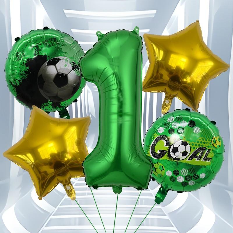 Football Star Number Foil Balloons, Multi Shape Mixed Color Set, Birthday Party Decor, Sports Events, School Celebrations, Festival Decor