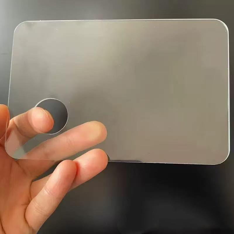 Acrylic Makeup Mixing Palette with Thumb Hole, Transparent Paint Palette for Oil Painting Crafts, Cosmetics Eyeshadow Nail Art