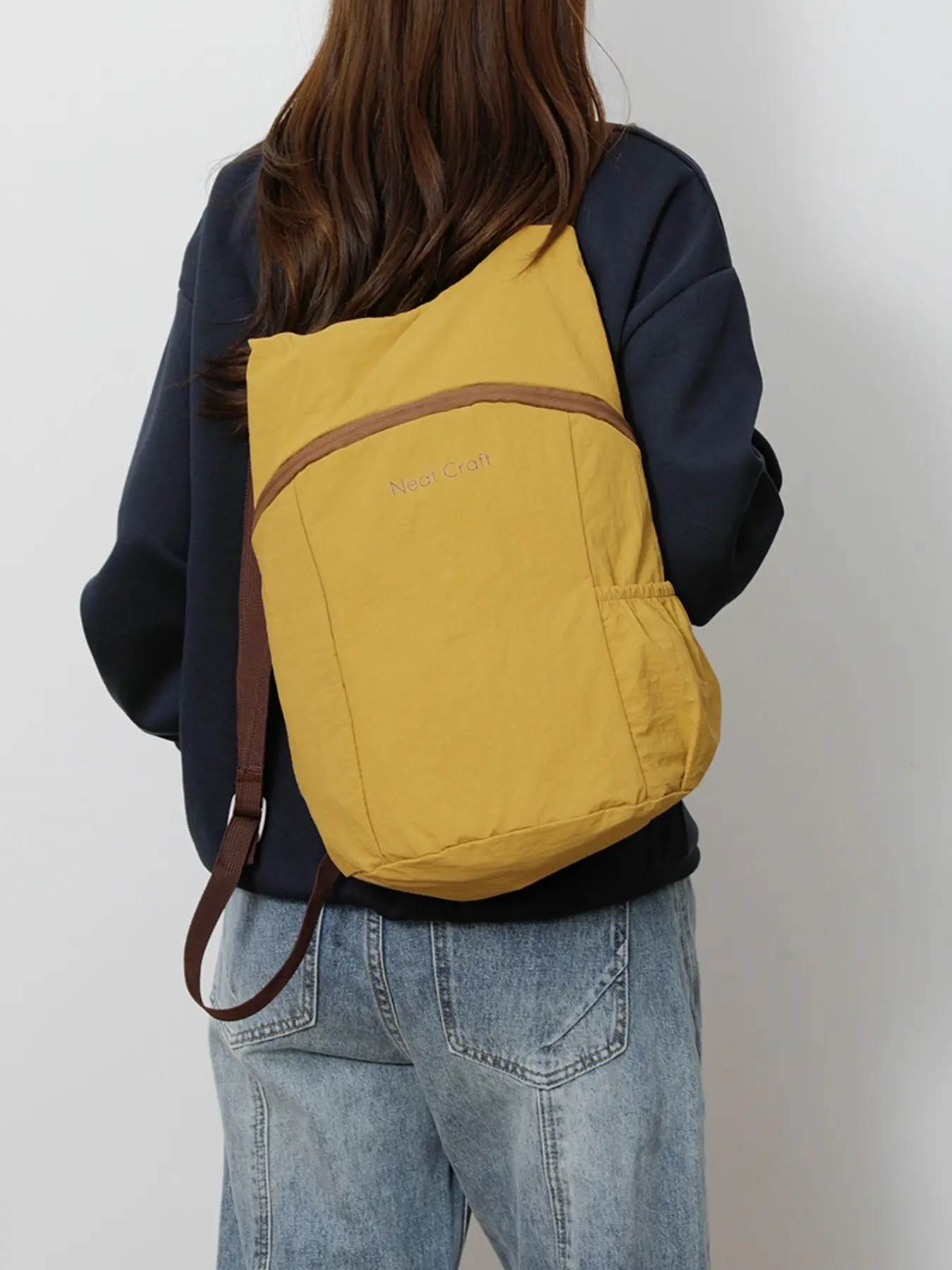 2026 New Foldable Backpack, Unisex Waterproof Lightweight Large Capacity Outdoor Hiking Travel Bag, Portable Casual Student Waterproof Fabric Bookbag, Multiple Colors Available