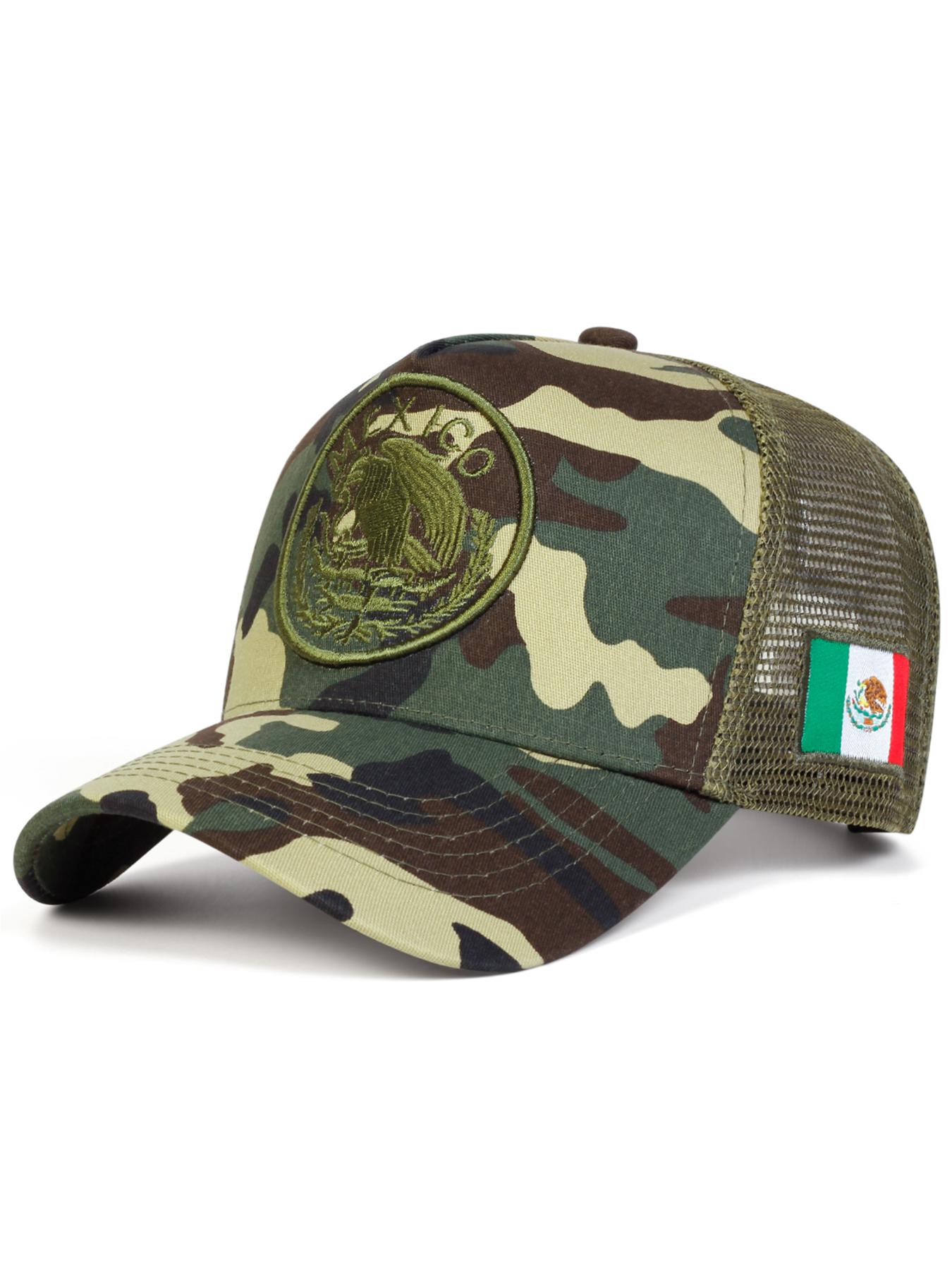 Mexico Flag Design Baseball Cap, Casual Outdoor Sports Hat for Men & Women, Adjustable Sun Protection Cap for Daily Wear, Embroidery Adjustable Hat