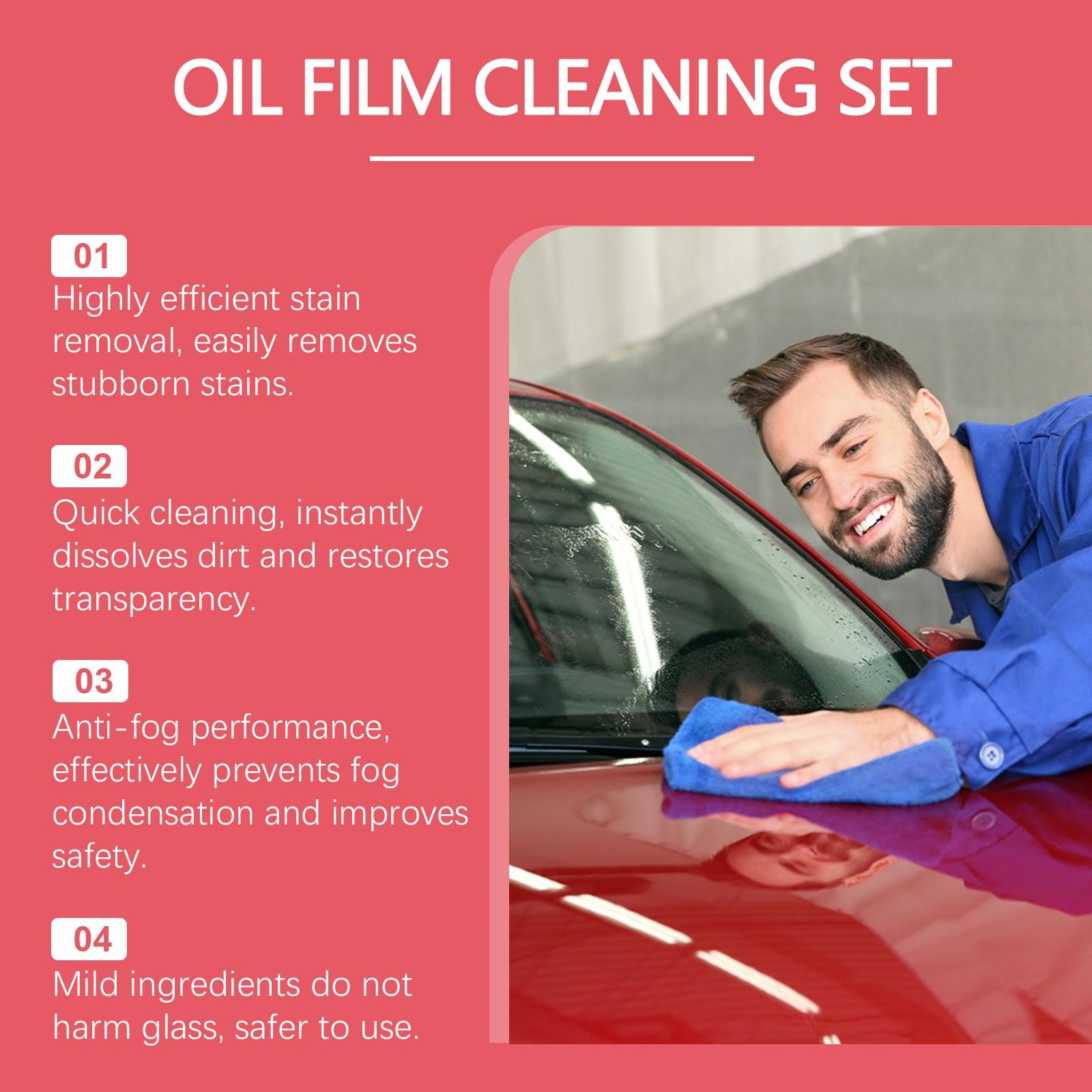 Car Windshield Cleaning Set, Glass Window Cleaner, Stain Removal, Waterproof, Rainproof Car Use, Automotive Care Essentials