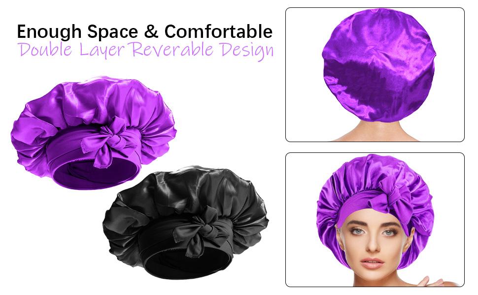 Curly Hair Brush Set 17 Counts Detangler Brush Wide Tooth Comb Nylon Bristle Satin Bonnet Hair Clips Edge Brush for All Hair Types Black&Purple Curly Hair Brush Set 17 Counts Detangler Brush Wide Tooth Comb Nylon Bristle Satin Bonnet Hair Clips Edge Brush for All Hair Types Black&Purple