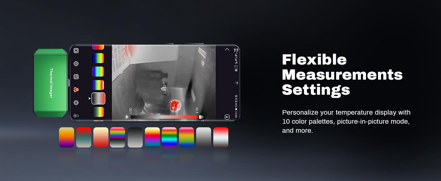 AMPBANK M256 Thermal Camera, 256x192 IR High Resolution Thermal Imaging Camera with 3D Analysis, 25Hz Refresh Rate, -4°F~842°F Temp Range