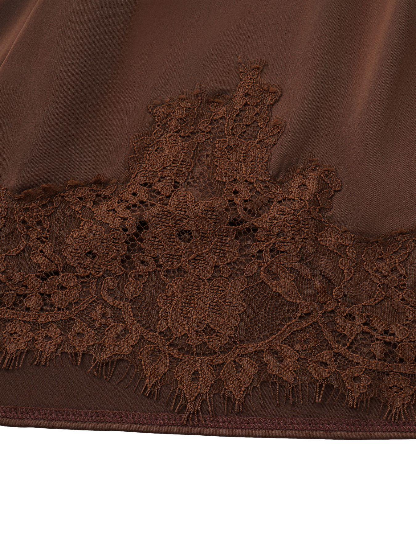 Women's Satin Silk Lace Shorts, Mid-Waist Mini Skirt, Luxurious Party Dress, French Style, Fashion Versatile Pants