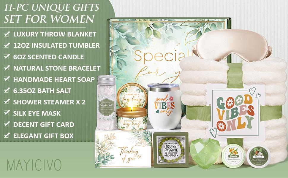 MAYICIVO Self Care Gifts for Women - Get Well Soon Gifts Basket with Blanket & Thoughtful Care Package, Unique Mother's Day Birthday Gifts MAYICIVO Self Care Gifts for Women - Get Well Soon Gifts Basket with Blanket & Thoughtful Care Package, Unique Mother's Day Birthday Gifts