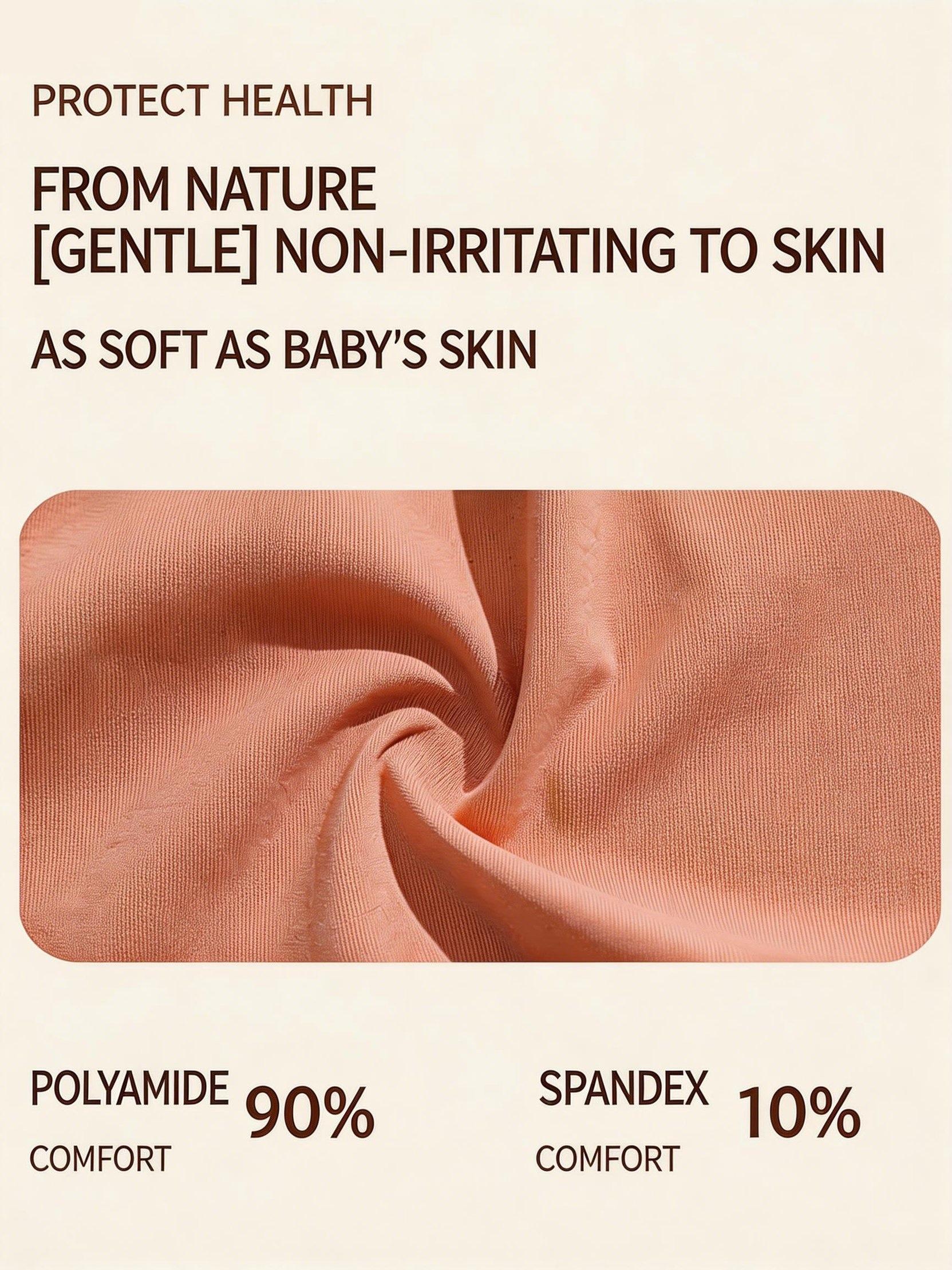 7-Pack Women's Solid Color Seamless Silk Feel Panties, Ruffle Hem Invisible Soft Intimates, Comfortable Sexy Underwear