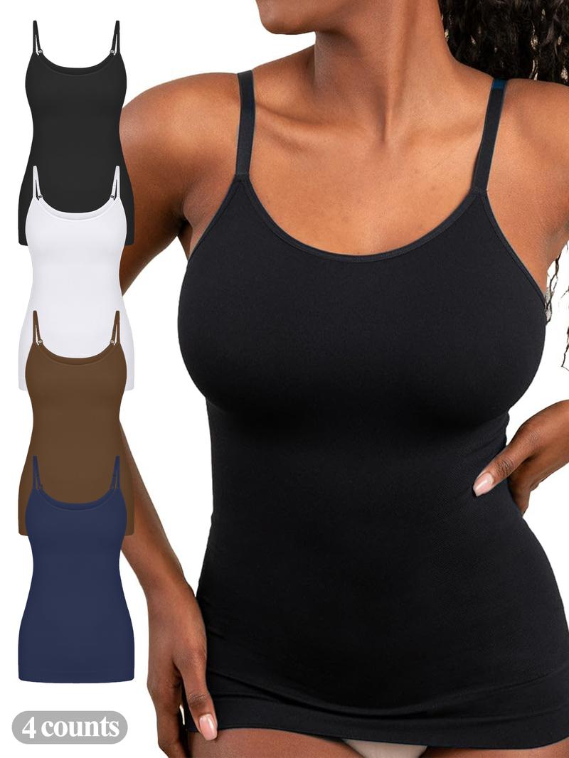 Women Tummy Control Shapewear Tank Top, Scoop Neck Seamless Compression Camisole Body Shaper, Body Sculpting Compression