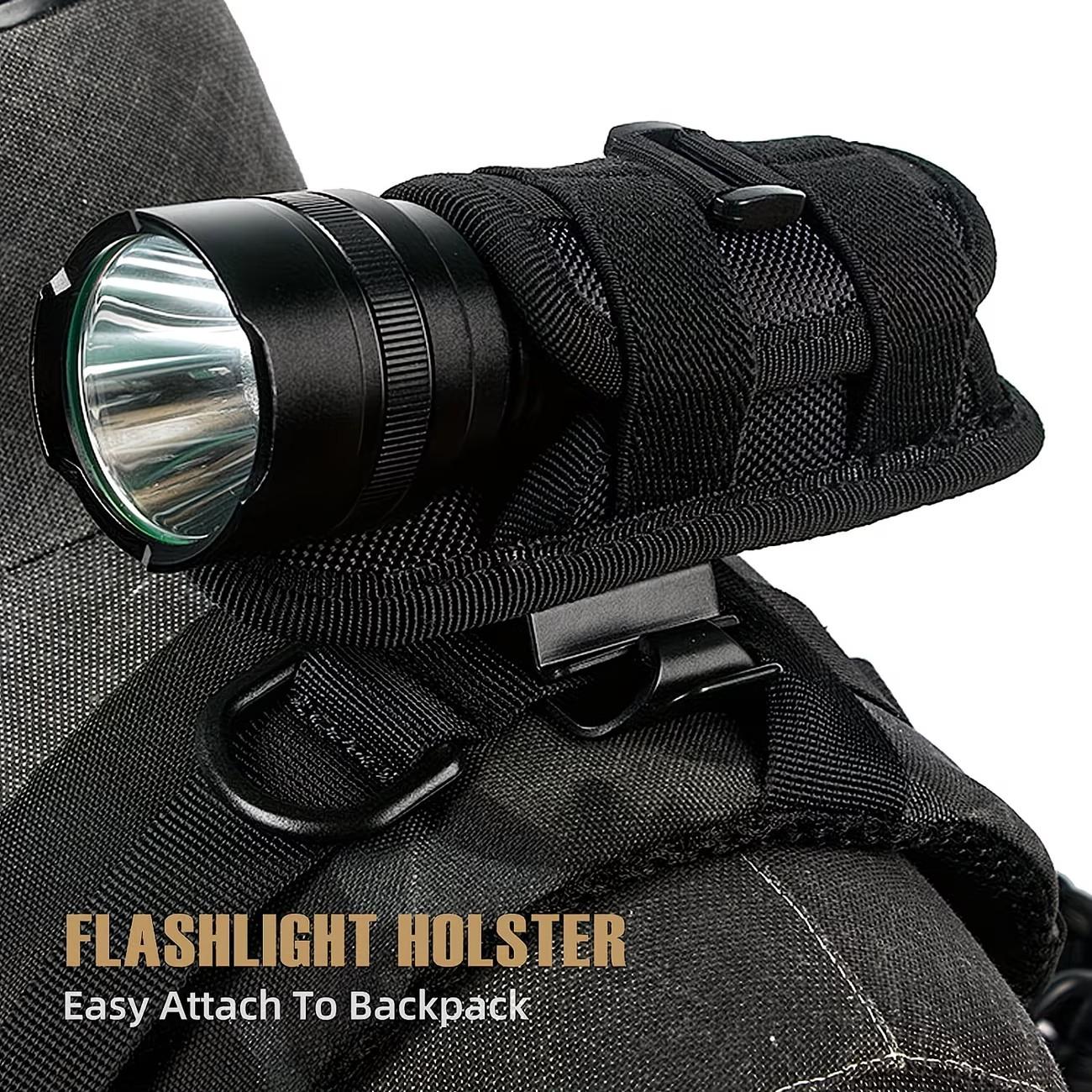 Tactical Flashlight Case with 360° Rotatable Belt Clip, Mobile Flashlight Mount for Shoulder, Thigh, Arm, and Waist