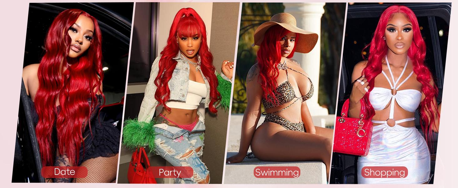 Tuneful 13x6 HD Transparent Lace Front Wig Human Hair Hot Red Color Body Wave Lace Front Wigs Human Hair Red Wigs Human Hair 32 Inch Lace Frontal Wig For Black Women Tuneful 13x6 HD Transparent Lace Front Wig Human Hair Hot Red Color Body Wave Lace Front Wigs Human Hair Red Wigs Human Hair 32 Inch Lace Frontal Wig For Black Women