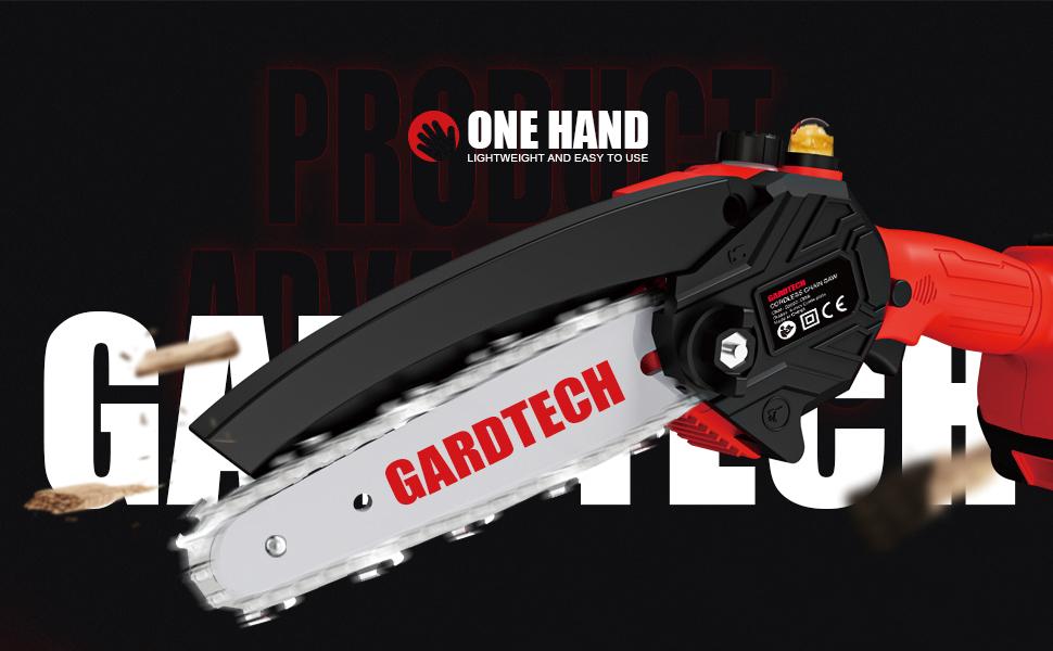 Mini Chainsaw 6 Inch, Gardtech Cordless Portable Electric Chain Saw ...