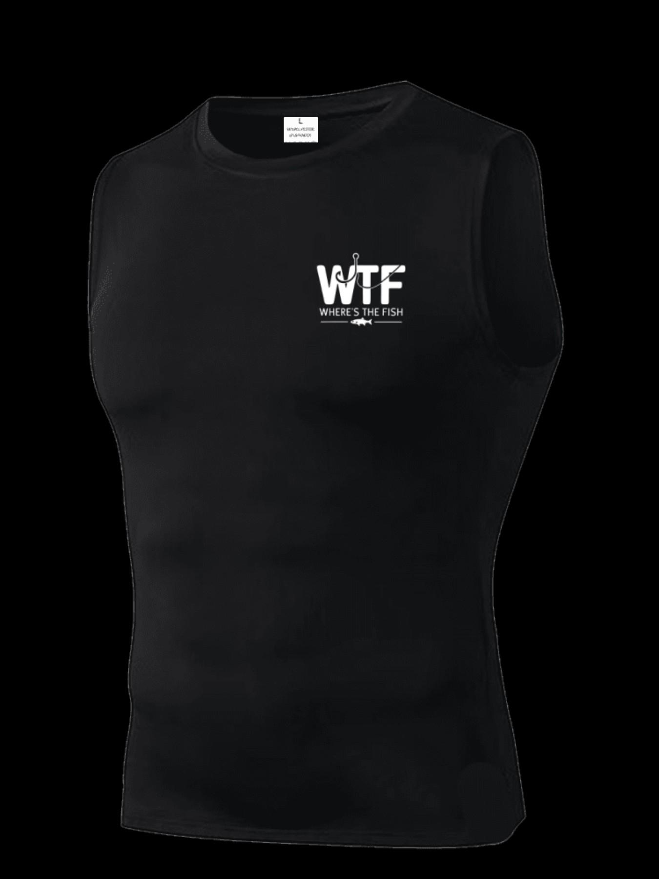 Men's Short Sleeve Sporty Slim-Fit Tee, Quick-Dry Breathable Fabric, Wtf Pattern, Ideal for Gym, Running, Boxing, Outdoor Activities