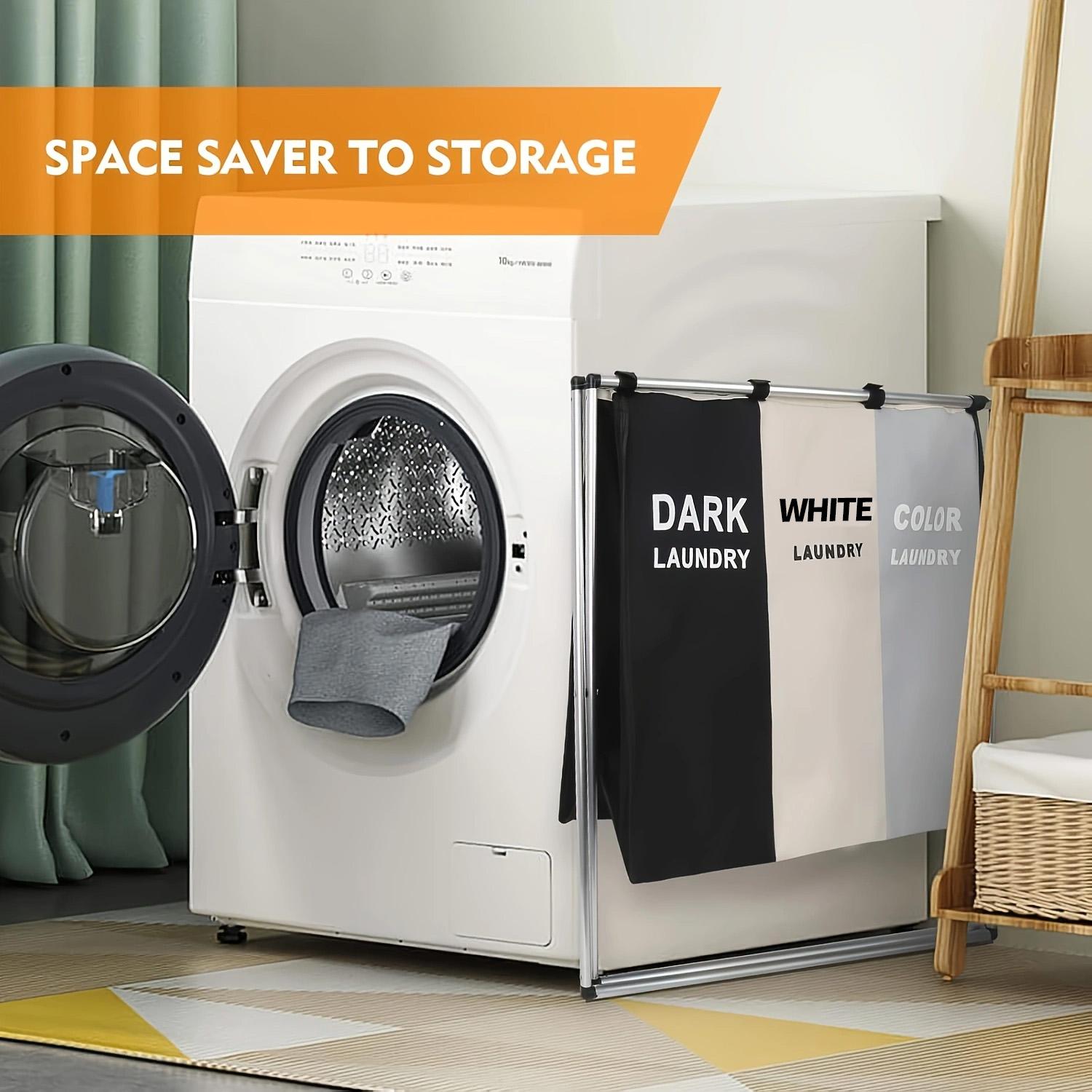 118L Laundry Basket Sorter, Large 3 Section Collapsible Laundry Hamper for Home and Dormitory - Efficient Sorting and Storage of Clothes