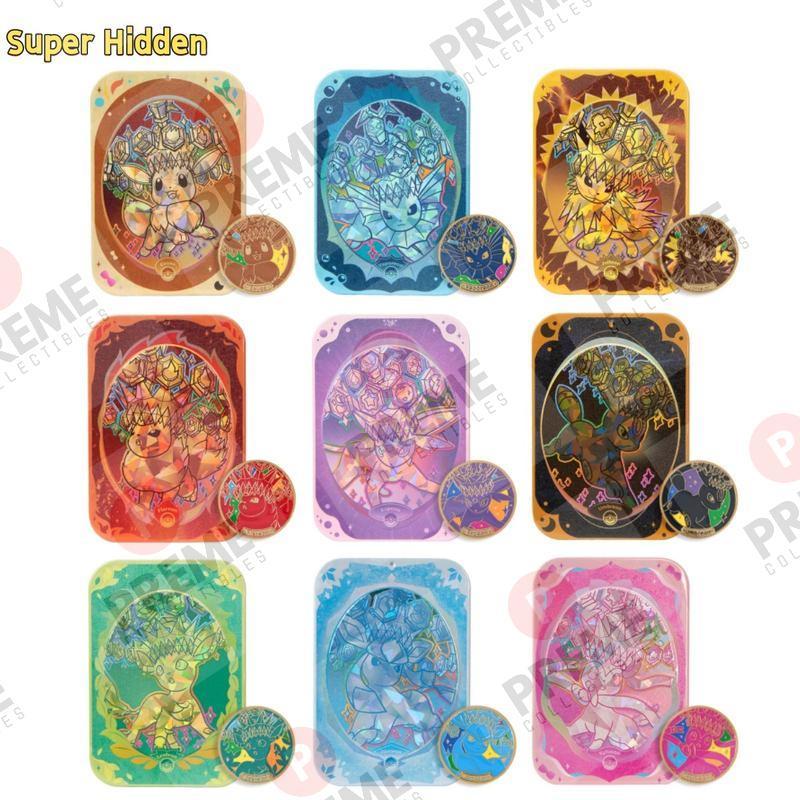 Pokémon Chinese Scarlet & Violet CSV9.5C Eeveelutions Collection Factory-Sealed Gift Box - 10 Cards, Sylveon, Umbreon, Eevee, Terastal Gathering, 2 Packs, Damage Counter Box, Metal Magnet