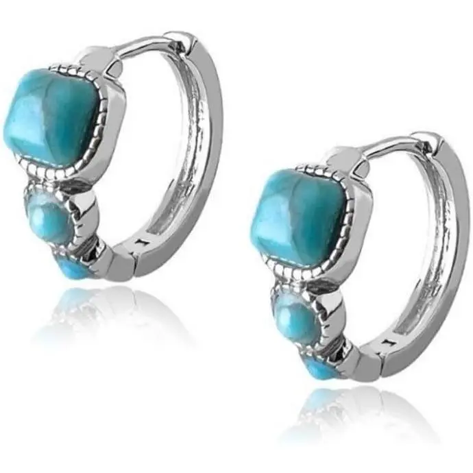 Turquoise Huggie Hoop Earrings  Tone  Style Small Hoop Earrings for Women