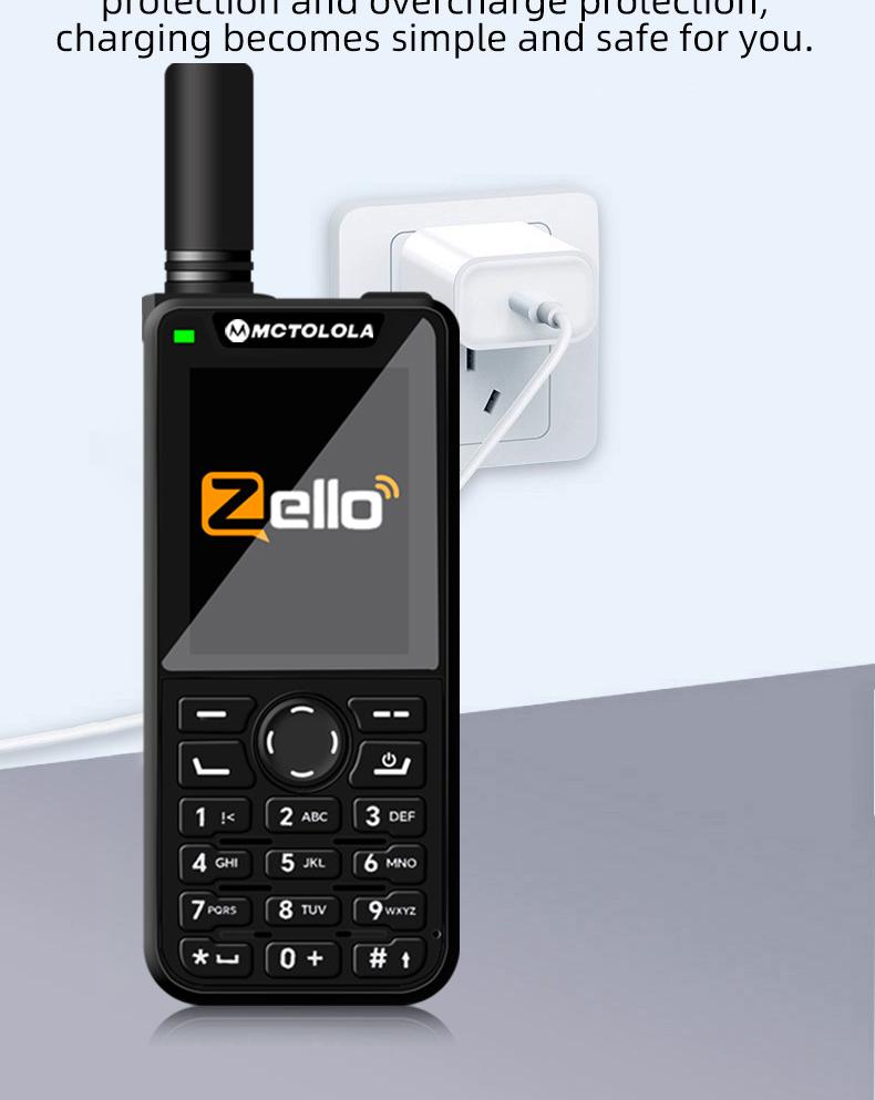 2G4G Zello Android system equipped with a 2.4-inch display screen supporting Wi Fi Bluetooth and call function. Portable handheld walkie talkie covering 8000 kilometers worldwide, suitable for fleet scheduling, outdoor camping and other multiple scenarios